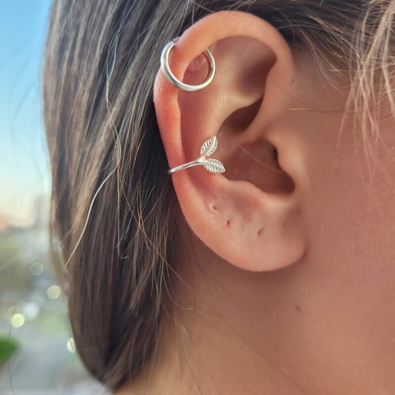 Ear cuff hojas