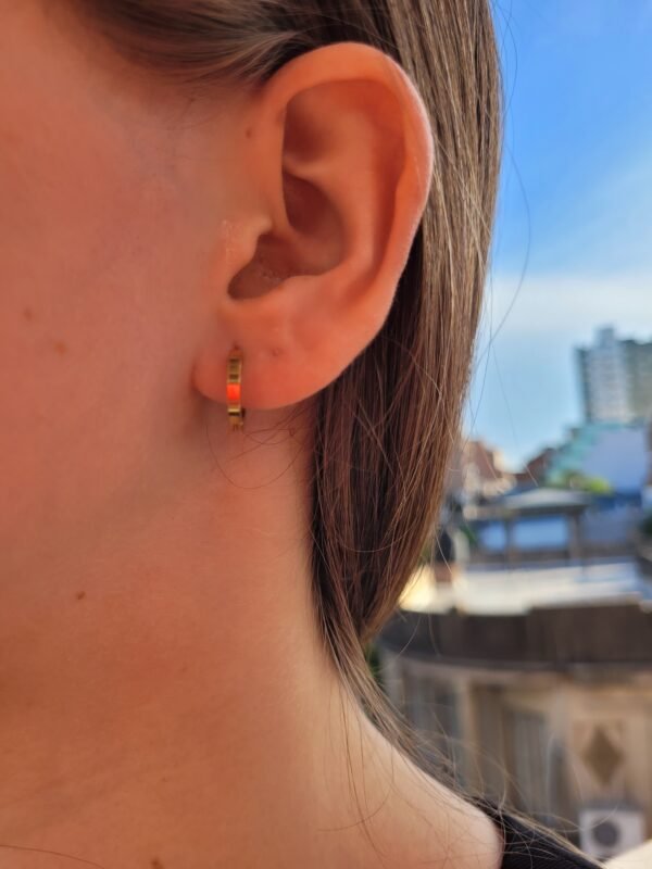 Mini argollas gold - Image 5