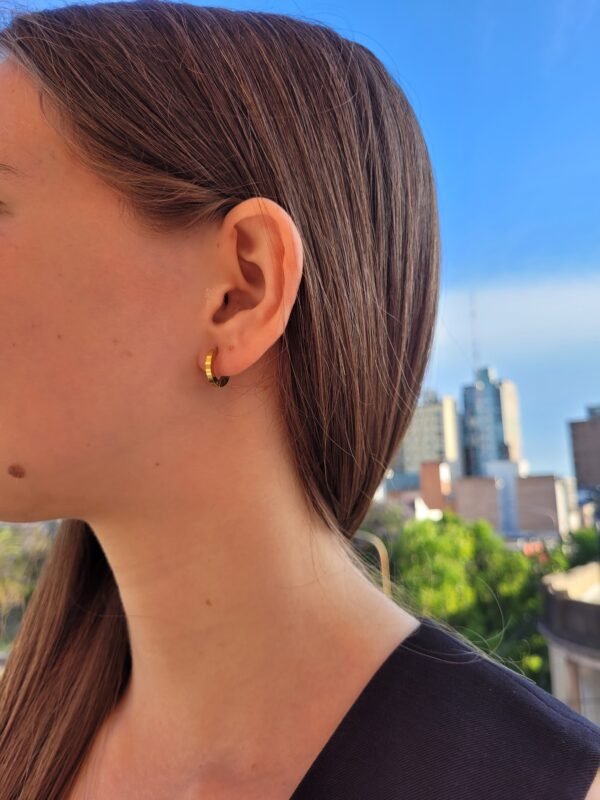 Mini argollas gold - Image 3