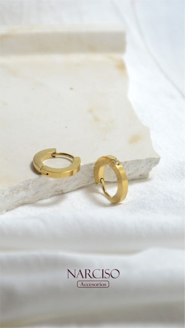 Mini argollas gold - Image 2