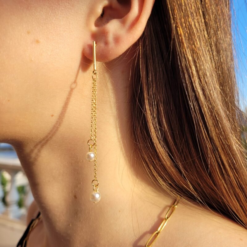 Perlas colgantes gold