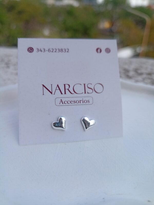 Aros mini corazón - Image 2