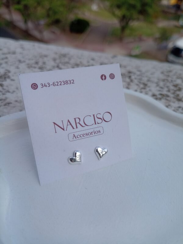 Aros mini corazón - Image 3